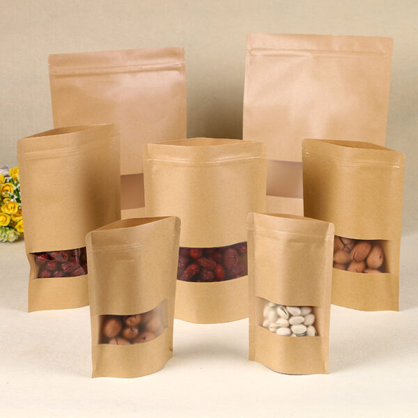 Ziplock Papieren Zakken met Venster Standup (50 stuks) - Image 2