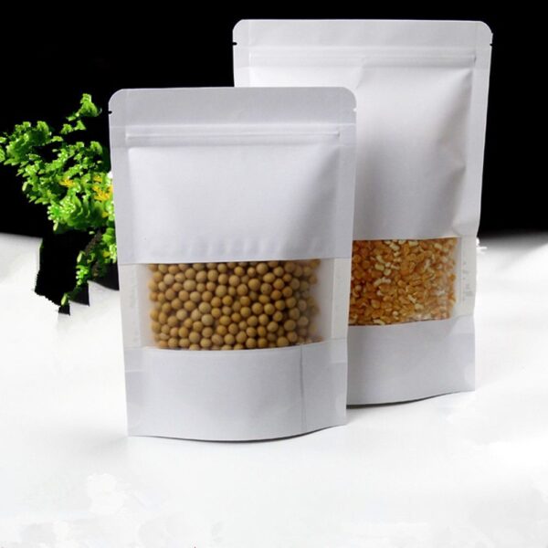 Ziplock Paper Bags Wit Standup (50 stuks)